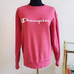 Champion Red Youth‎ Powerblend Cotton Fleece Crewneck Sweatshirt Size L